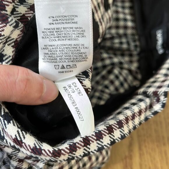 Cute Mini Plaid Bag Waist Ankle Trousers by Express - Picture 11 of 11